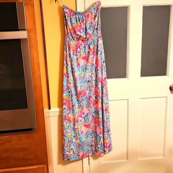 Lilly Pulitzer Marlisa Strapless Maxi Dress in "Peel and Eat" Print Size S - Picture 1 of 6